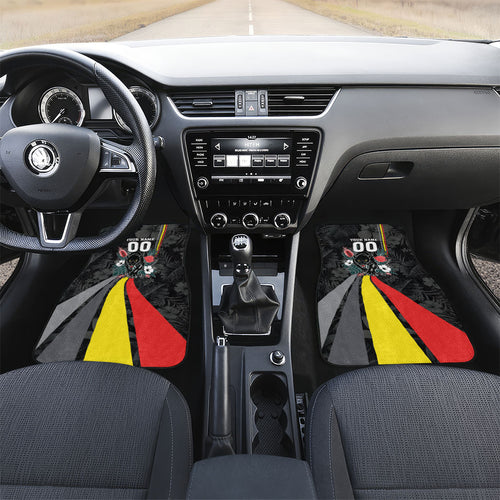 Penrith Panthers 60th Anniversary Custom Car Mats Native Australian Protea And Hibiscus Tropical Floral