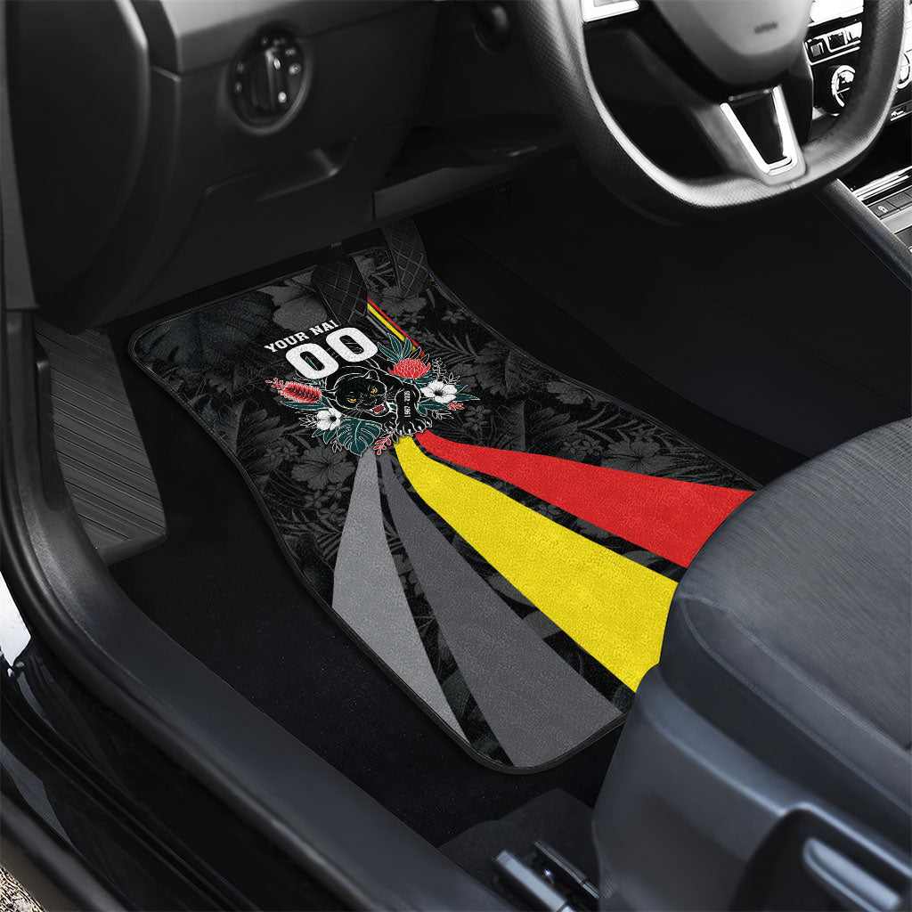 Penrith Panthers 60th Anniversary Custom Car Mats Native Australian Protea And Hibiscus Tropical Floral