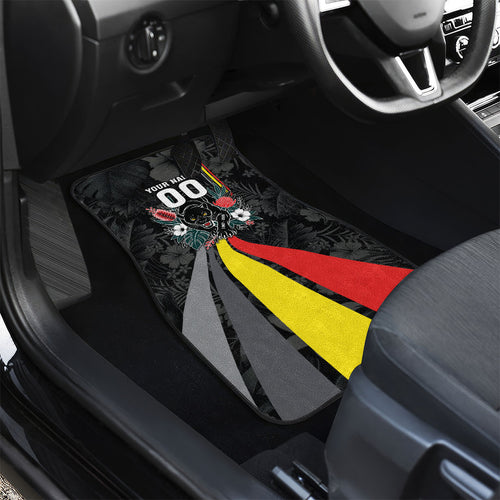 Penrith Panthers 60th Anniversary Custom Car Mats Native Australian Protea And Hibiscus Tropical Floral