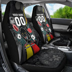 Penrith Panthers 60th Anniversary Custom Car Seat Cover Native Australian Protea And Hibiscus Tropical Floral