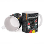 Penrith Panthers 60th Anniversary Custom Ceramic Mug Native Australian Protea And Hibiscus Tropical Floral