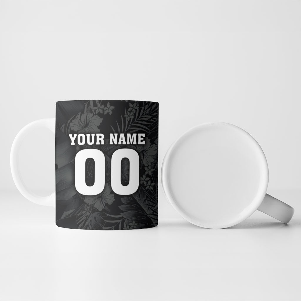 Penrith Panthers 60th Anniversary Custom Ceramic Mug Native Australian Protea And Hibiscus Tropical Floral