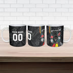 Penrith Panthers 60th Anniversary Custom Ceramic Mug Native Australian Protea And Hibiscus Tropical Floral