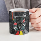 Penrith Panthers 60th Anniversary Custom Ceramic Mug Native Australian Protea And Hibiscus Tropical Floral