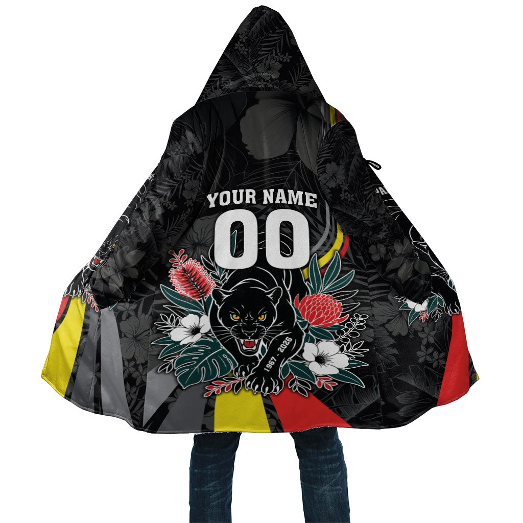 Penrith Panthers 60th Anniversary Custom Cloak Native Australian Protea And Hibiscus Tropical Floral