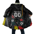 Penrith Panthers 60th Anniversary Custom Cloak Native Australian Protea And Hibiscus Tropical Floral