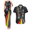 Penrith Panthers 60th Anniversary Custom Couples Matching Tank Maxi Dress and Hawaiian Shirt Native Australian Protea And Hibiscus Tropical Floral