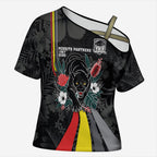 Penrith Panthers 60th Anniversary Custom Cross Shoulder Shirt Native Australian Protea And Hibiscus Tropical Floral
