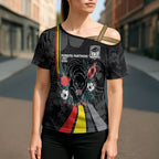 Penrith Panthers 60th Anniversary Custom Cross Shoulder Shirt Native Australian Protea And Hibiscus Tropical Floral