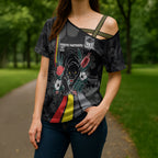 Penrith Panthers 60th Anniversary Custom Cross Shoulder Shirt Native Australian Protea And Hibiscus Tropical Floral