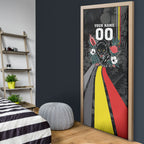 Penrith Panthers 60th Anniversary Custom Door Cover Native Australian Protea And Hibiscus Tropical Floral