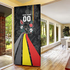 Penrith Panthers 60th Anniversary Custom Door Cover Native Australian Protea And Hibiscus Tropical Floral
