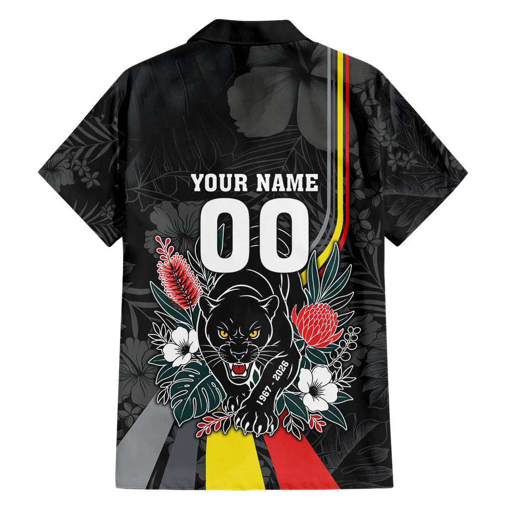 Penrith Panthers 60th Anniversary Custom Family Matching Summer Maxi Dress and Hawaiian Shirt Native Australian Protea And Hibiscus Tropical Floral