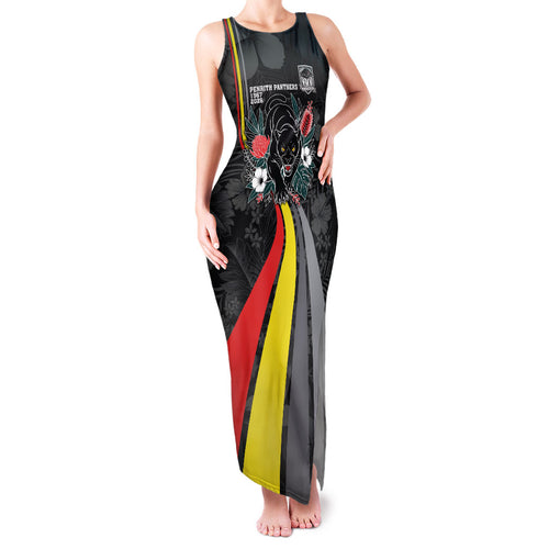 Penrith Panthers 60th Anniversary Custom Family Matching Tank Maxi Dress and Hawaiian Shirt Native Australian Protea And Hibiscus Tropical Floral