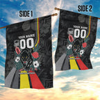 Penrith Panthers 60th Anniversary Custom Garden Flag Native Australian Protea And Hibiscus Tropical Floral