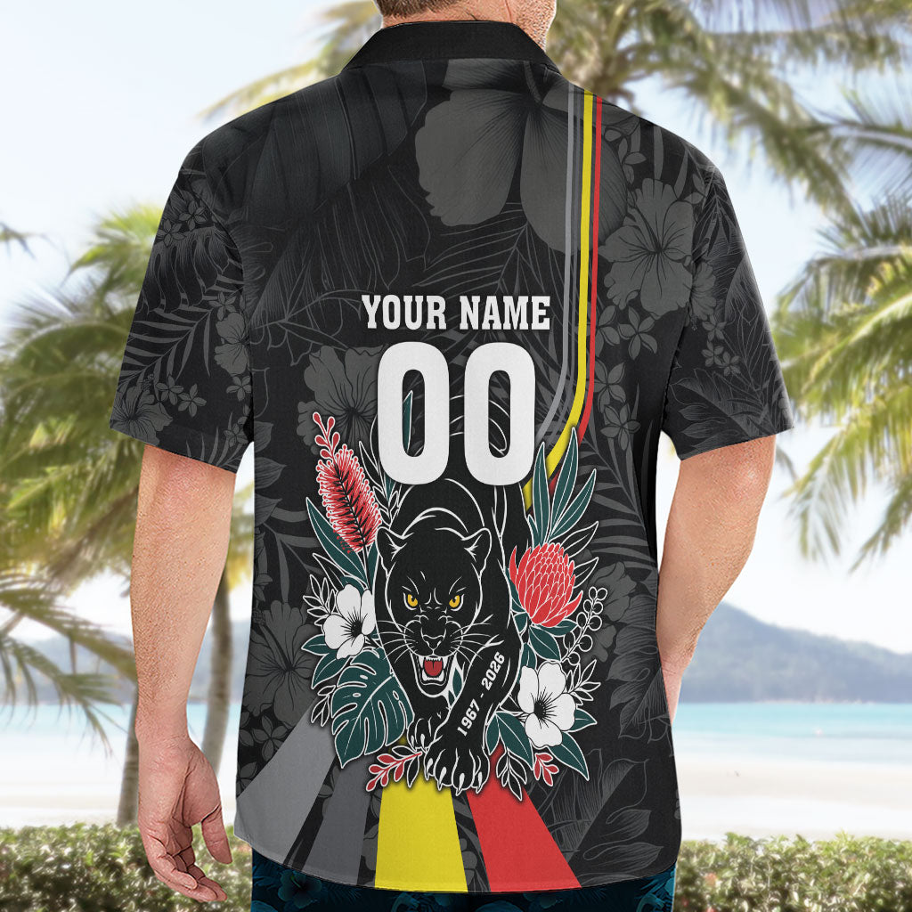 Penrith Panthers 60th Anniversary Custom Hawaiian Shirt Native Australian Protea And Hibiscus Tropical Floral