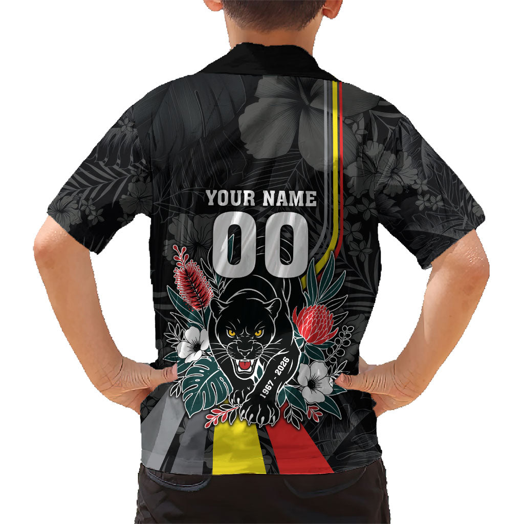 Penrith Panthers 60th Anniversary Custom Hawaiian Shirt Native Australian Protea And Hibiscus Tropical Floral