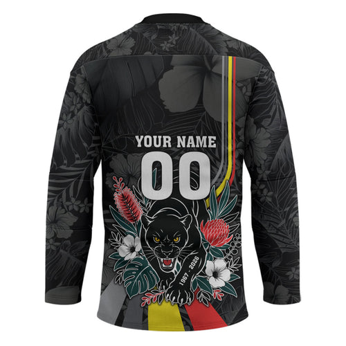 Penrith Panthers 60th Anniversary Custom Hockey Jersey Native Australian Protea And Hibiscus Tropical Floral