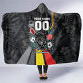 Penrith Panthers 60th Anniversary Custom Hooded Blanket Native Australian Protea And Hibiscus Tropical Floral