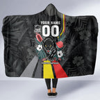 Penrith Panthers 60th Anniversary Custom Hooded Blanket Native Australian Protea And Hibiscus Tropical Floral