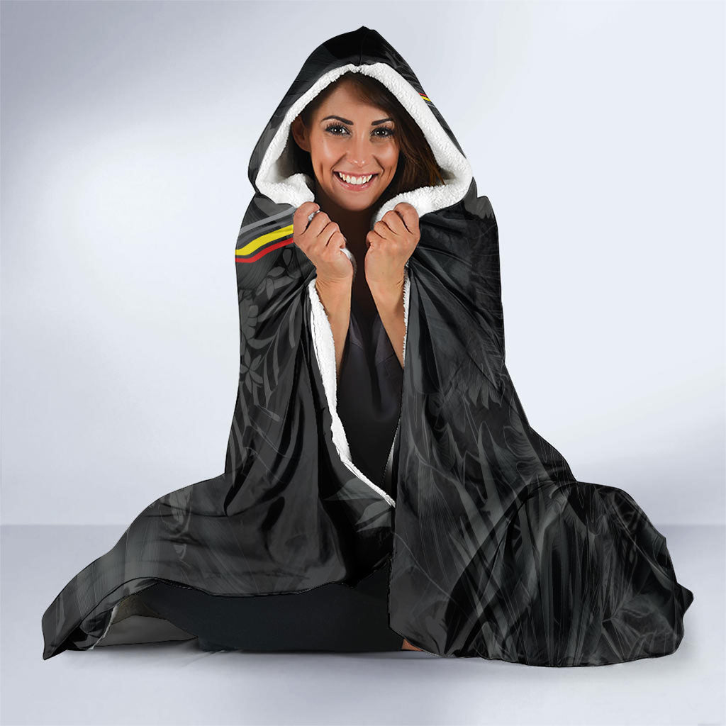 Penrith Panthers 60th Anniversary Custom Hooded Blanket Native Australian Protea And Hibiscus Tropical Floral