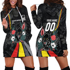 Penrith Panthers 60th Anniversary Custom Hoodie Dress Native Australian Protea And Hibiscus Tropical Floral
