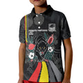Penrith Panthers 60th Anniversary Custom Kid Polo Shirt Native Australian Protea And Hibiscus Tropical Floral