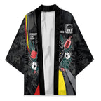 Penrith Panthers 60th Anniversary Custom Kimono Native Australian Protea And Hibiscus Tropical Floral