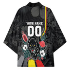 Penrith Panthers 60th Anniversary Custom Kimono Native Australian Protea And Hibiscus Tropical Floral