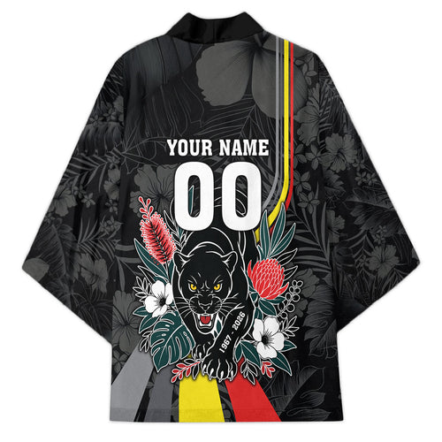 Penrith Panthers 60th Anniversary Custom Kimono Native Australian Protea And Hibiscus Tropical Floral