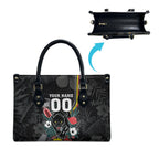Penrith Panthers 60th Anniversary Custom Leather Bag Native Australian Protea And Hibiscus Tropical Floral