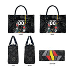 Penrith Panthers 60th Anniversary Custom Leather Bag Native Australian Protea And Hibiscus Tropical Floral
