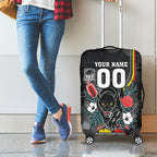 Penrith Panthers 60th Anniversary Custom Luggage Cover Native Australian Protea And Hibiscus Tropical Floral
