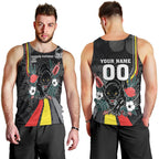 Penrith Panthers 60th Anniversary Custom Men Tank Top Native Australian Protea And Hibiscus Tropical Floral