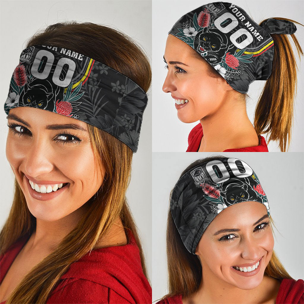 Penrith Panthers 60th Anniversary Custom Neck Gaiter Native Australian Protea And Hibiscus Tropical Floral