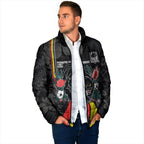 Penrith Panthers 60th Anniversary Custom Padded Jacket Native Australian Protea And Hibiscus Tropical Floral