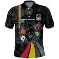 Penrith Panthers 60th Anniversary Custom Polo Shirt Native Australian Protea And Hibiscus Tropical Floral