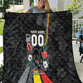 Penrith Panthers 60th Anniversary Custom Quilt Native Australian Protea And Hibiscus Tropical Floral