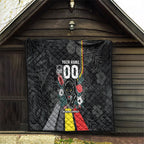 Penrith Panthers 60th Anniversary Custom Quilt Native Australian Protea And Hibiscus Tropical Floral