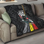 Penrith Panthers 60th Anniversary Custom Quilt Native Australian Protea And Hibiscus Tropical Floral