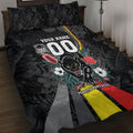 Penrith Panthers 60th Anniversary Custom Quilt Bed Set Native Australian Protea And Hibiscus Tropical Floral