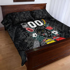 Penrith Panthers 60th Anniversary Custom Quilt Bed Set Native Australian Protea And Hibiscus Tropical Floral