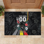 Penrith Panthers 60th Anniversary Custom Rubber Doormat Native Australian Protea And Hibiscus Tropical Floral
