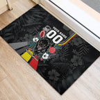 Penrith Panthers 60th Anniversary Custom Rubber Doormat Native Australian Protea And Hibiscus Tropical Floral
