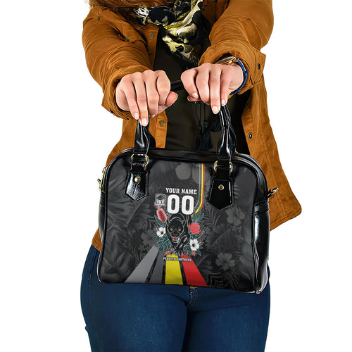 Penrith Panthers 60th Anniversary Custom Shoulder Handbag Native Australian Protea And Hibiscus Tropical Floral