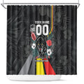 Penrith Panthers 60th Anniversary Custom Shower Curtain Native Australian Protea And Hibiscus Tropical Floral
