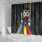 Penrith Panthers 60th Anniversary Custom Shower Curtain Native Australian Protea And Hibiscus Tropical Floral