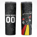Penrith Panthers 60th Anniversary Custom Skinny Tumbler Native Australian Protea And Hibiscus Tropical Floral