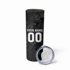 Penrith Panthers 60th Anniversary Custom Skinny Tumbler Native Australian Protea And Hibiscus Tropical Floral