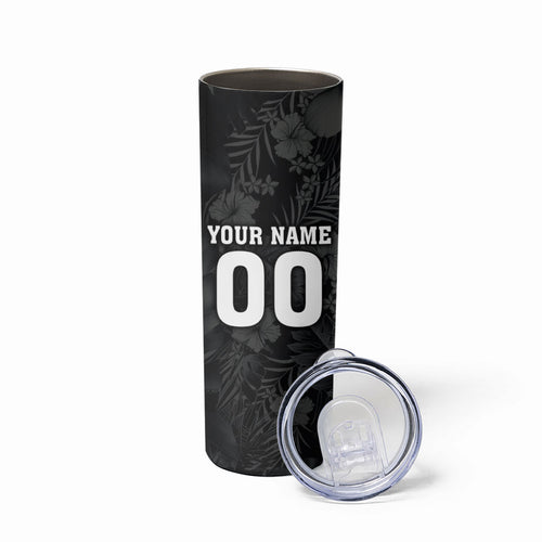 Penrith Panthers 60th Anniversary Custom Skinny Tumbler Native Australian Protea And Hibiscus Tropical Floral